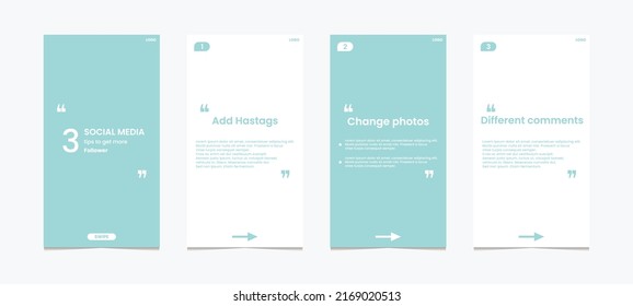 Social media post template with cool topographic design elements and trendy colors.
