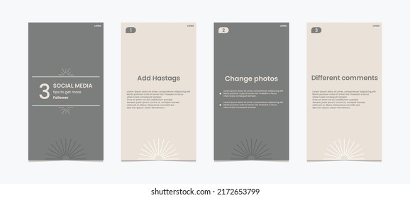 Plantilla de publicación de medios sociales con elementos de diseño topográfico y colores de moda.