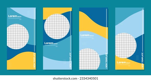 Social Media-Post-Vorlage mit einem coolen topography Design Element trendy flachen Farben. EPS. 10
