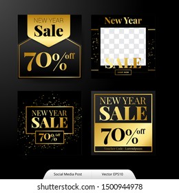 Social media post template design for advertising and promotion sale banner. Vector Eps10.