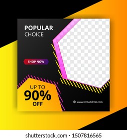 
Social media post template design for advertising and promotion sale banner. Vector Eps10.