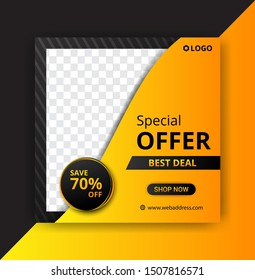 
Social media post template design for advertising and promotion sale banner. Vector Eps10.