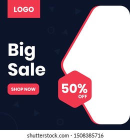 Social media post template design and ad banner design for fashion sale