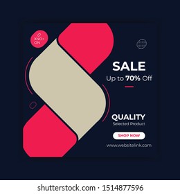 Social media post template design white square web banners for social media to place for a photo, diagonal transparent color elements. Square templates for publications and advertising.