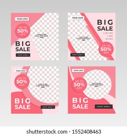 Social Media Post Template Design Pack Vector