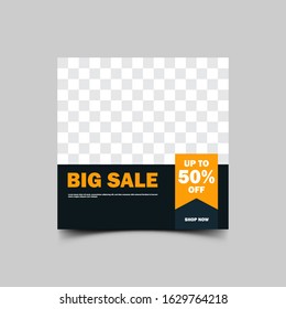 Social media post template design. vector design for social media promotion banner.