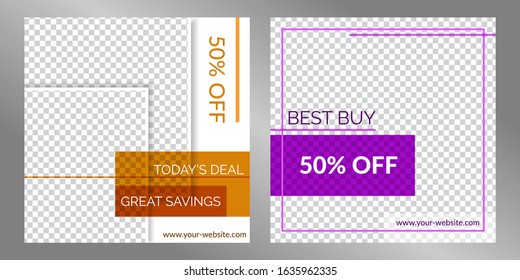 Social Media Post Template Design for Sale Promotional