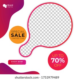 diseño de plantilla de medios sociales reemplazo de imagen producto marca perfecta para promoción de medios sociales, aumento de producto de venta de negocios, marca personal medios sociales