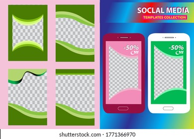 Social media post template design vector illustration 