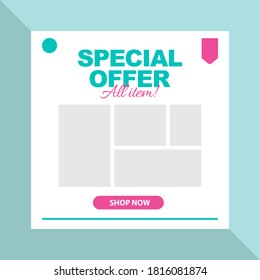 social media post template design