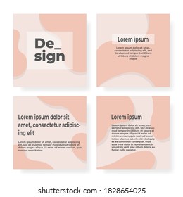 Social media post template design with a dummy text, elegant square cover layout design