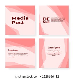 Social media post template design with a dummy text, elegant square cover layout design