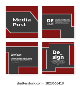 Social media post template design with a dummy text, elegant square cover layout design