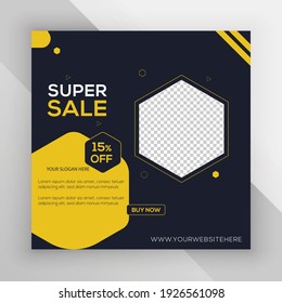 social Media Post template, social Media Post Design, Vector.