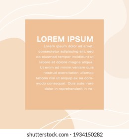 Social media post template design with a dummy text, elegant square cover layout design