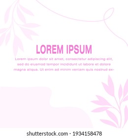 Social media post template design with a dummy text, elegant square cover layout design