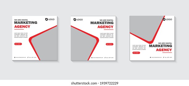 social media post template design