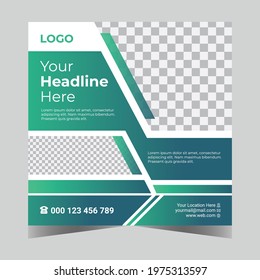 Social media post template design