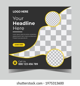 Social media post template design