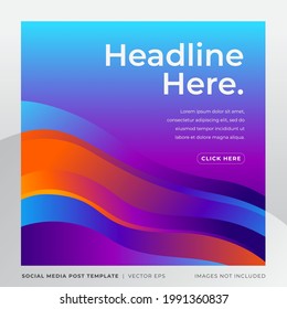social media post template design