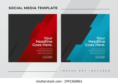 social media post template design