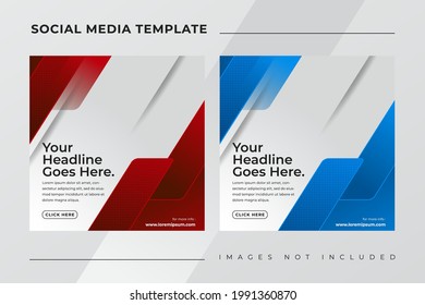 social media post template design