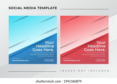 social media post template design
