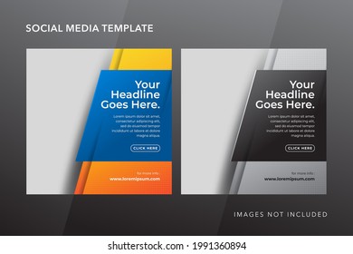 social media post template design