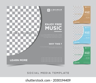 social media post template design