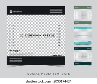 social media post template design