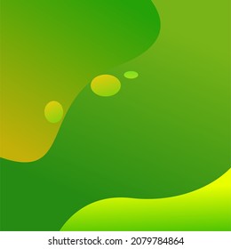 social media post template design or activity with green color blend