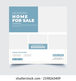 Social media post template design 