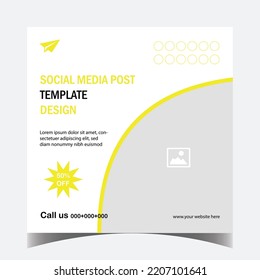 Social media post template design.