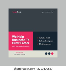 social media post template design