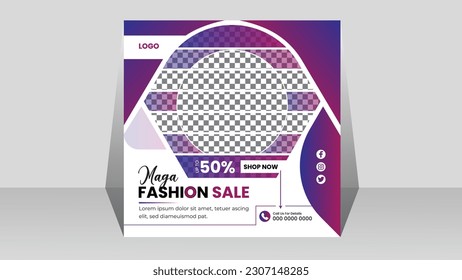 social media post template design