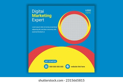 Social Media Post Template Design Modern Digital Marketing Agency Post Banner Design
