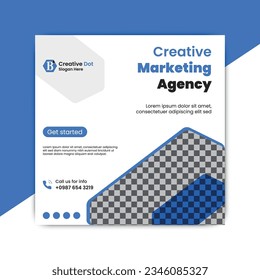 Social media post template design