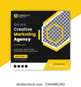 Social media post template design