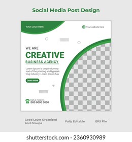 Diseño de plantillas de publicación de medios sociales, ilustración de vector con diseño