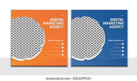 Social media post template design