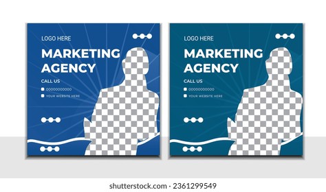 Social media post template design