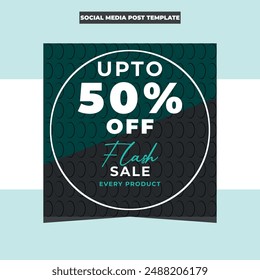 Social media post template design vector