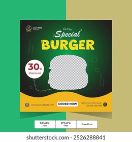 Social media post template design