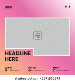 Social Media Post Template design modern concept can be used for all type of business marketing promotion