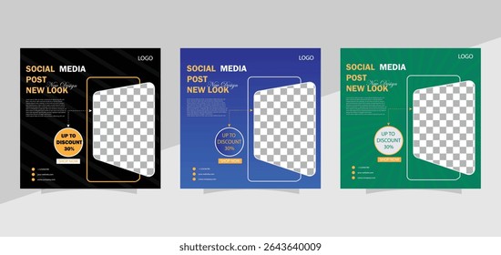 Design de Modelo de Postagem de Mídia Social