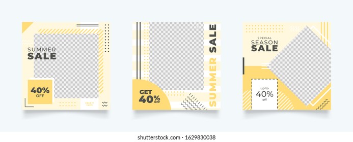 social media post template for digital marketing and sale promo.