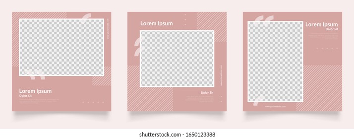 plantilla de publicación en medios sociales para promoción de marketing digital y venta. publicidad de moda. oferta de banner. ilustración de trama vectorial de color rosa