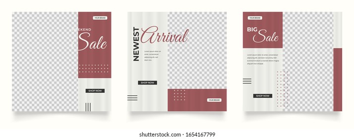 social media post template for digital marketing and sale promo. fashion advertising. banner offer. pink and black color. promotional mockup photo vector frame illustration.