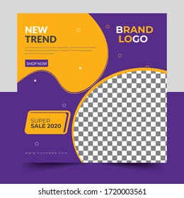 social media post template for digital marketing and sale promo. fashion advertising. banner offer.