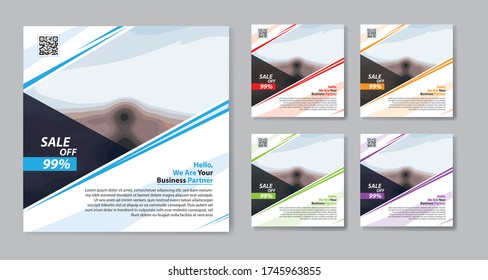 social media post template for digital marketing and sale promo